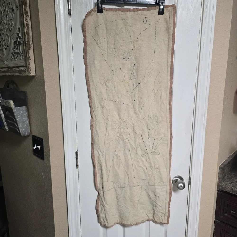 Vintage‎ egyptian tapestry 44x17 Beautifully Hand Made.